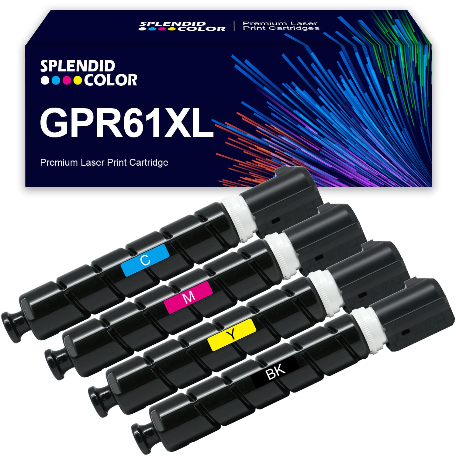 GPR-61 GPR61 High Yield Toner Cartridge GPR 61 GPR-61 Black Cyan Magenta Yellow Toner Cartridge Replacement for Canon Imagerunner Advance DX C5840i C5850i C5860i C5870i Series Printer