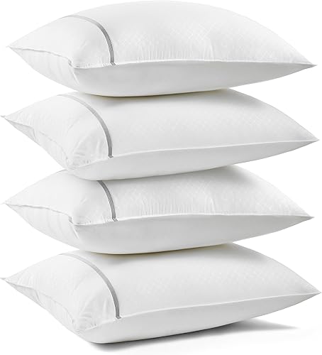 Miniatura 9 de Bedsure Juego de 2 almohadas tamaño Queen  Juego de 2 almohadas de lujo de microfibra transpirable de lujo, suaves y de apoyo