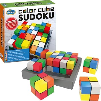 ThinkFun 76342 Color Cube Sudoku Game, Yellow