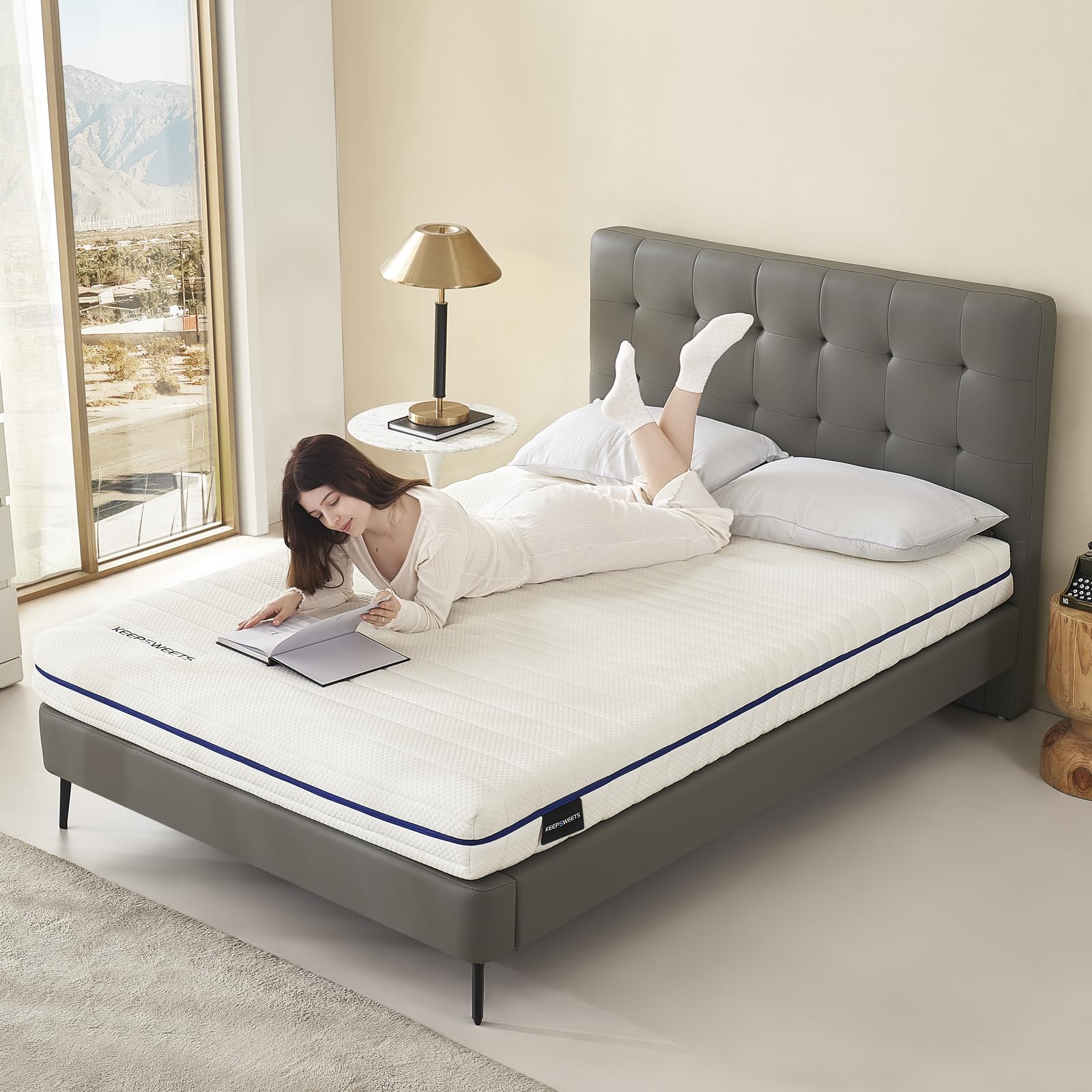 Colchón de Espuma fría de 7 Zonas, 140 x 200 cm, Grado de dureza H3, colchón Enrollable de Espuma de Doble Cara de 16 cm, Funda Transpirable Lavable | Diferentes tamaños