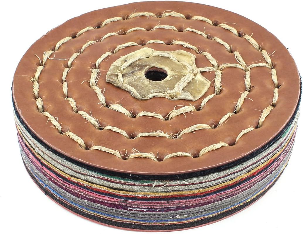 8" 200mm Exterior Care Dia Round Shaped Stitching Polish Tool Buffing Cleaners Wheel Brown