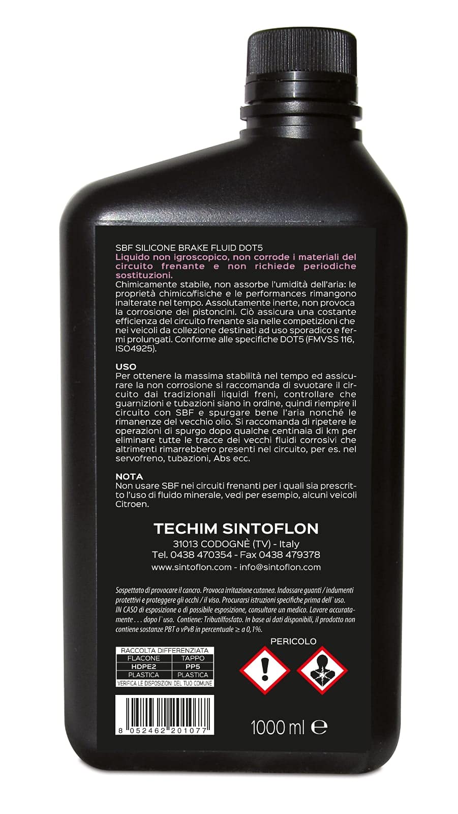 SILICONE BRAKE FLUID liq.freni DOT5 Fl.1000 ml