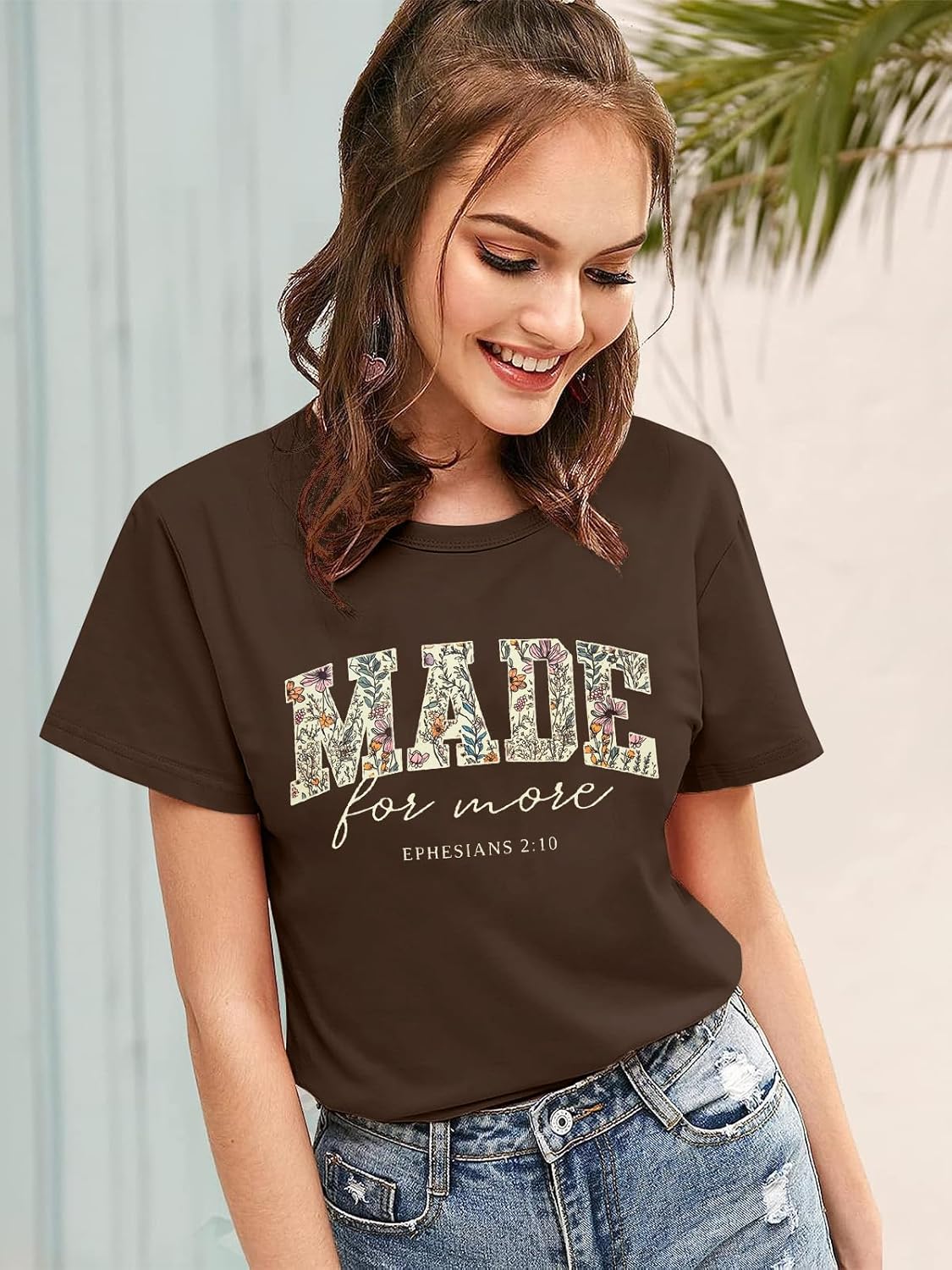 Made for More Christian Shirts for Women Inspirational Bible Verse T-Shirt Religious Faithful Short Sleeve Tee - Image 2