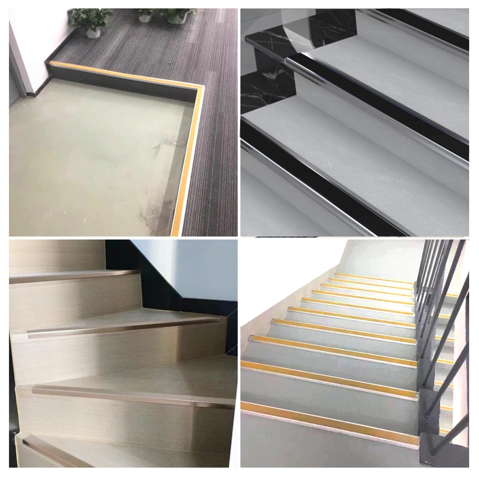 Stair Edge Protector, L-Shape Step Edge Trim Strips, Self Adhesive Stair Anti Slip Nosing,2 - View #5