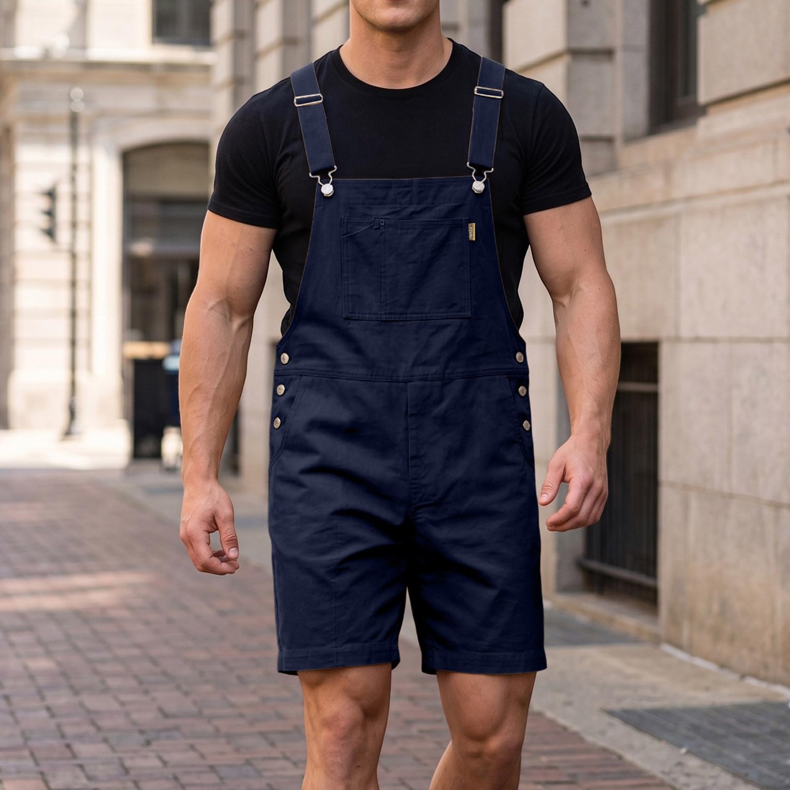 Jeans Latzhose Herren 90er Arbeitslatzhose Jeans Sommer Stretch Kurze Hosen Latz Modern Cargo Latzhose Denim Freizeit Outdoor Arbeitslatzhosen Kurz Jogginghose Leichte Sommerhose