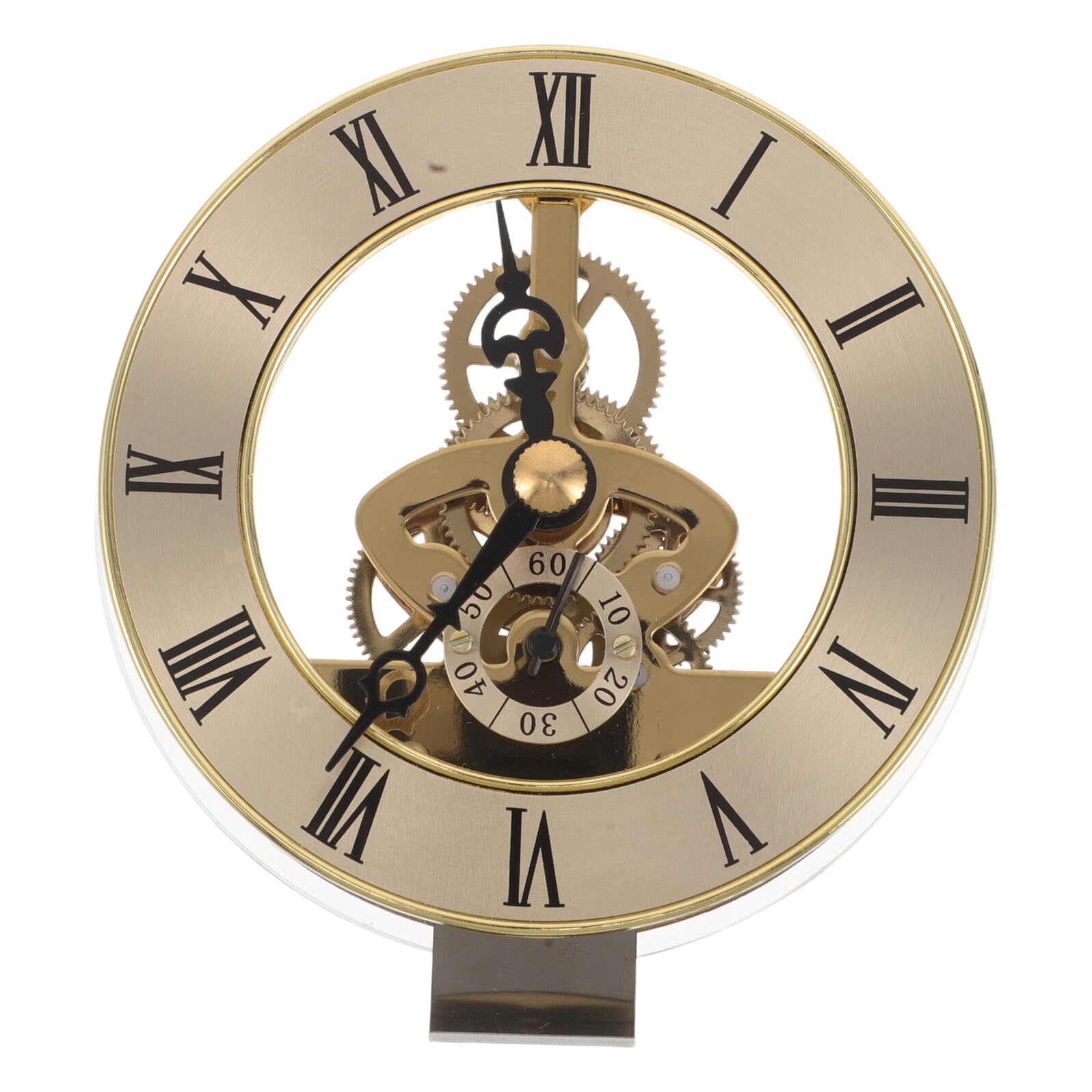 PRETYZOOM Goldenes Skelett Uhrwerk 95cm mit Römischen Ziffern Quarz Uhreinsatz für Tisch und Wanduhren Metallrahmen Uhrwerk Ersatzteil zum Basteln und Heimdekoration