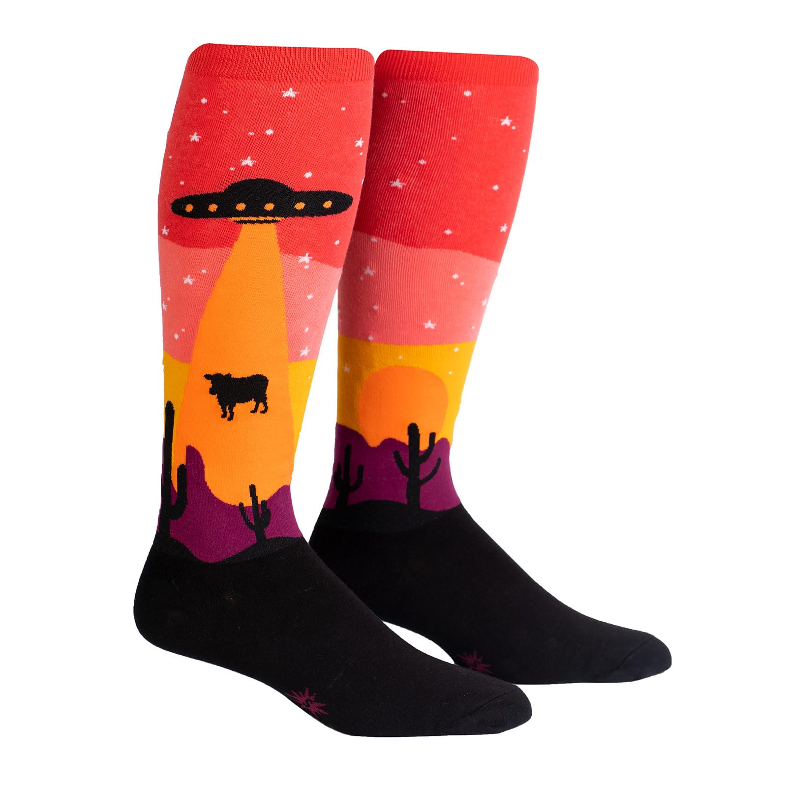 Sock It To Me, Wide-Calf Stretch, Knee High Socks, Area 51 Aliens