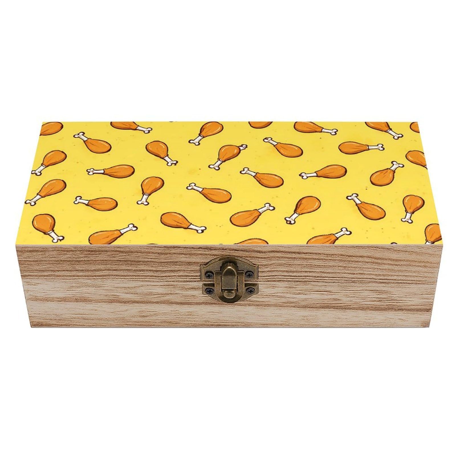HLBSDM Crispy Fried Chicken Wooden Storage Box