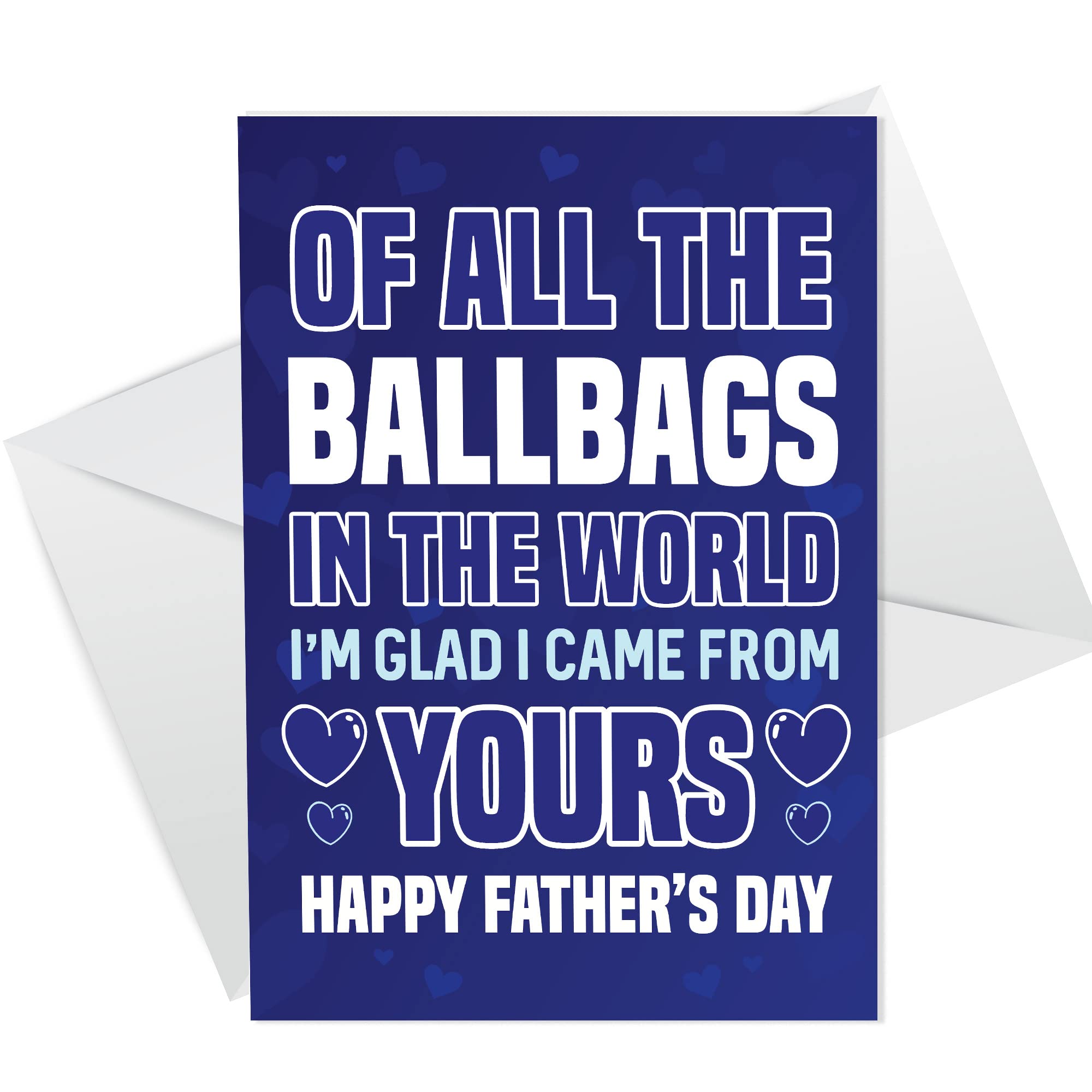 RED OCEAN Fathers Day Card For Dad - Funny Fathers Day Card - Card For Dad - Fathers Day Card From Son And Daughter - Novelty Card For Him