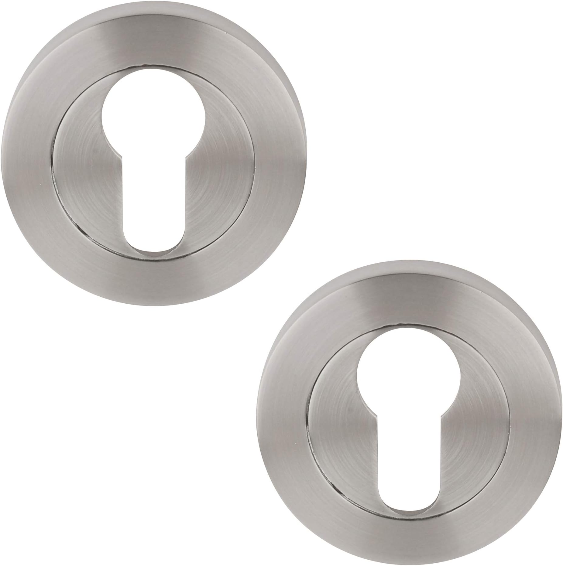 Excel Architectural DH3643 Round Euro Profile Escutcheon Set, Satin Chrome