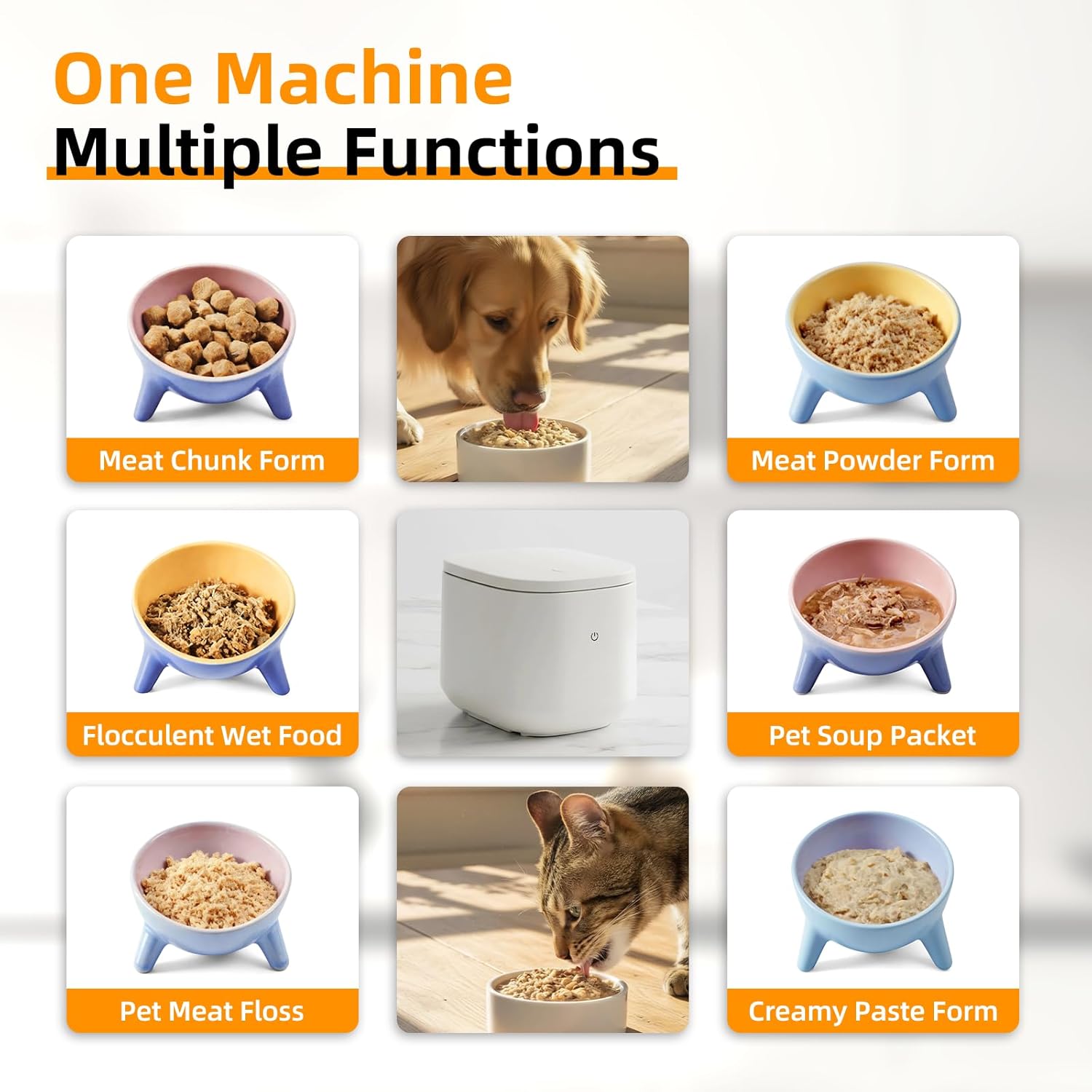 Pet Fresh Meal Maker, All-in-One Pet Kitchen Pet Food Maker, Multicooker with Chopping,Slow-Cook and Mix, DIY Recipes, Quiet Operation & Easy Cleaning for Healthy Homemade Meals