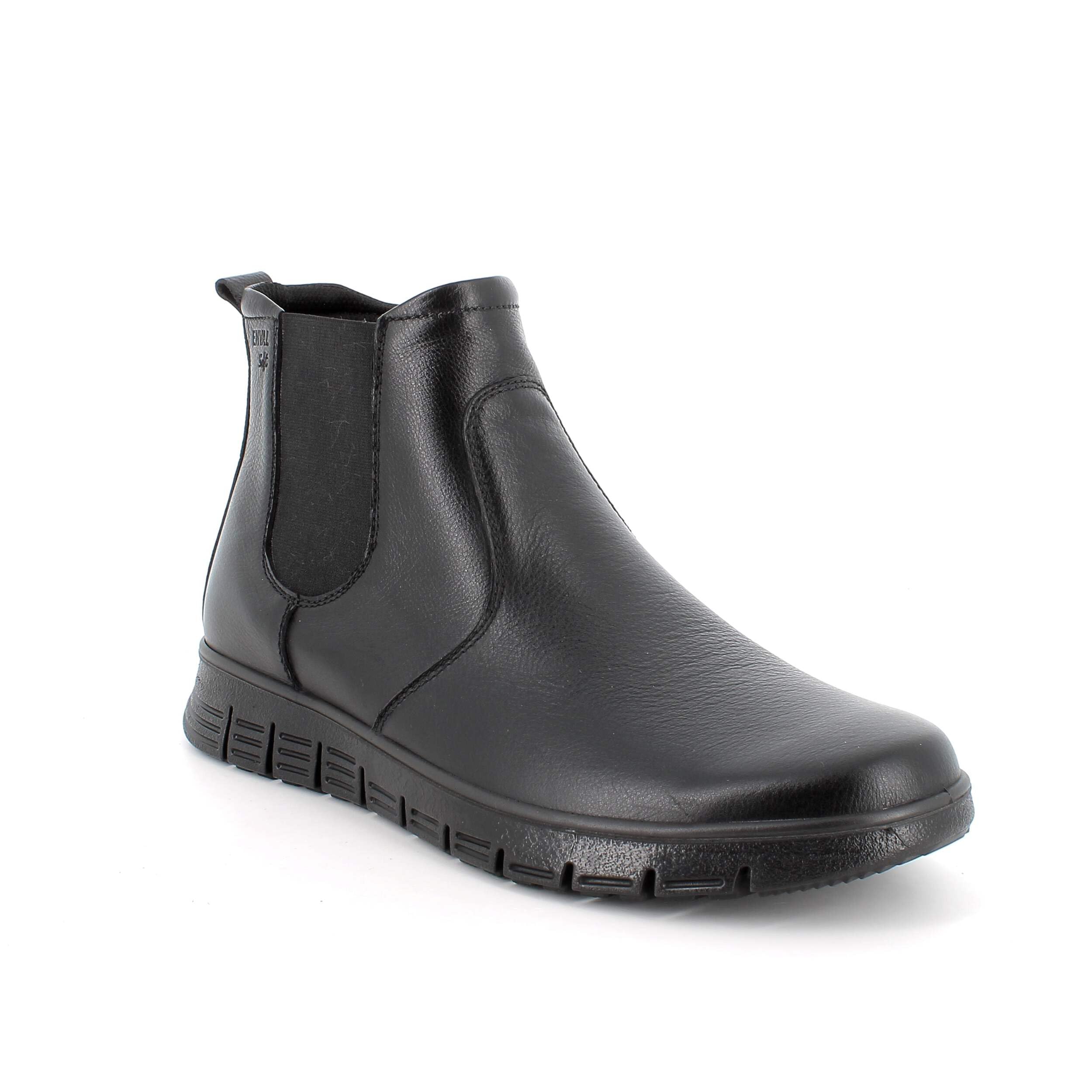 ENVAL SOFT Bottines beatles pour hommes en cuir noir EU 43