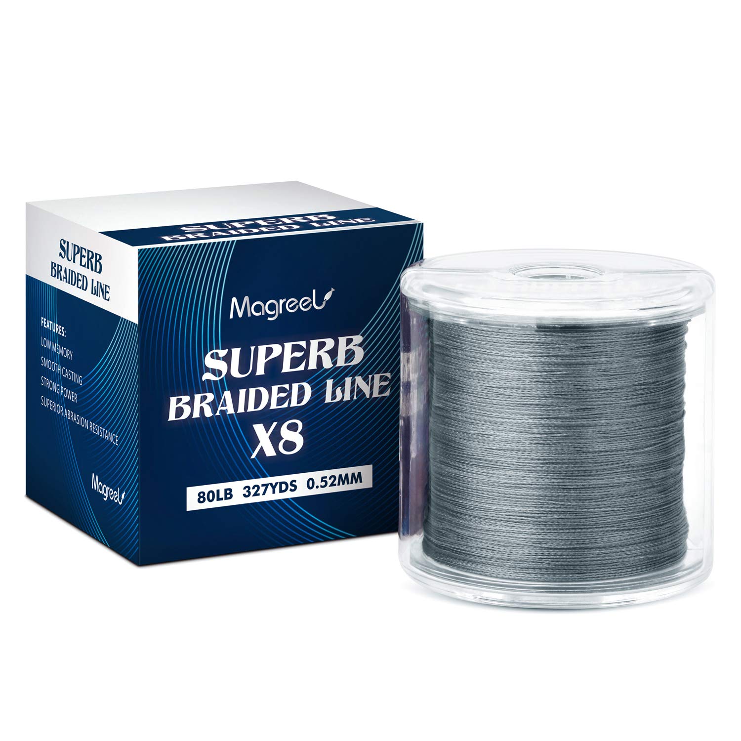 magreel braided fishing line Braid Line, 300 m 6-80 Pound Spool of Abrasion Resistant Fishing for Freshwater and Sea Lure Fishing, gray, J-36,2kg/0.08mm/4brins/300m Sports & Outdoors Hercules 4x strands fishing Model:SLX 150HG Rebel Original Bass Vintage daiwa legalis lt