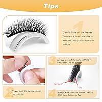 Vista 6 de Pestañas autoadhesivas, pestañas postizas de aspecto natural, pestañas autoadhesivas reutilizables, no necesita pegamento ni delineador, fáciles