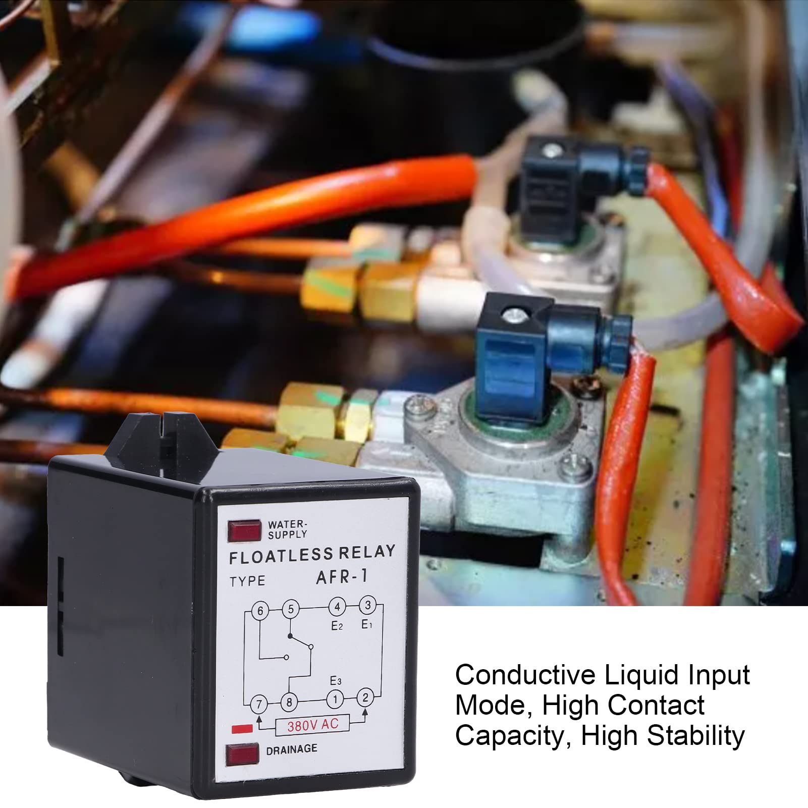 FLEXMAN Liquid Level Controller, 380V ABS Pump Switch Control Automatic Water Level Controller for AFR 1