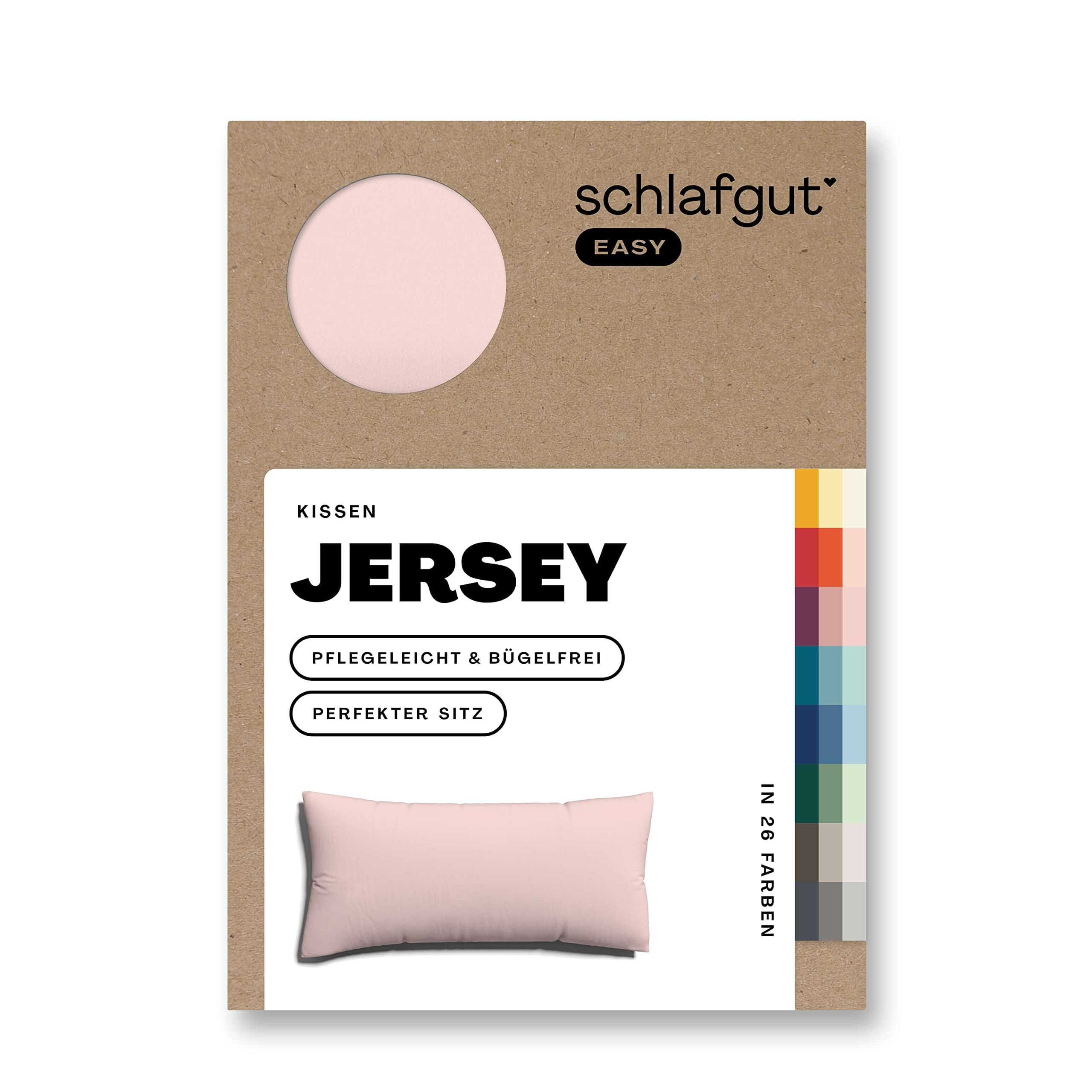 schlafgut Easy Jersey Kissenbezug 40x80 cm Purple Light mit 100% Baumwolle, superweicher & atmungsaktiver Kopfkissenbezug