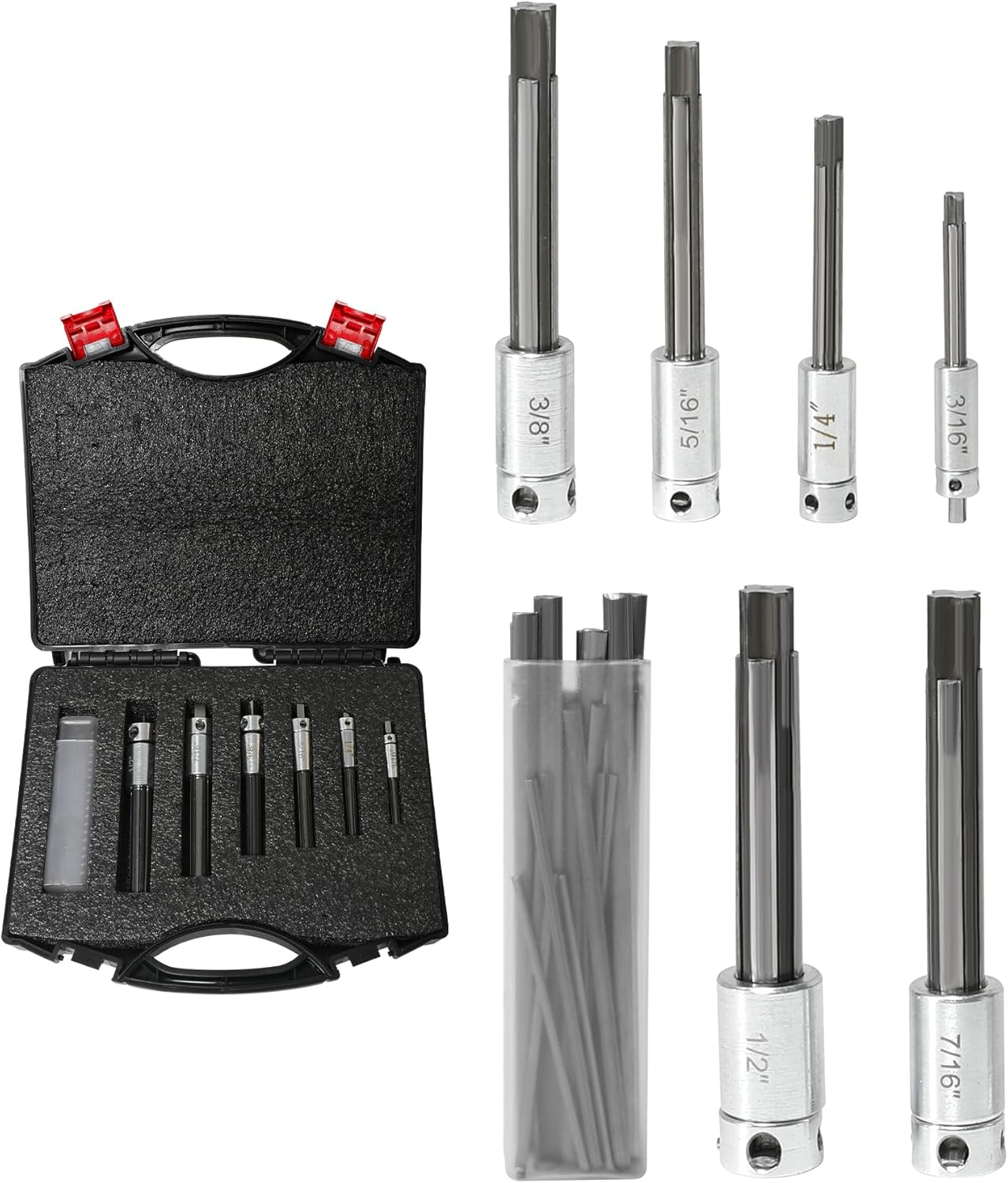 4-Fluort Tap Extractor Set 18001, Suitable for Removing Broken Taps From 1/2" - 3/16" 4-Fluort Taps, Tap Extractor Tools With 24 Replaceable Blade Jaws