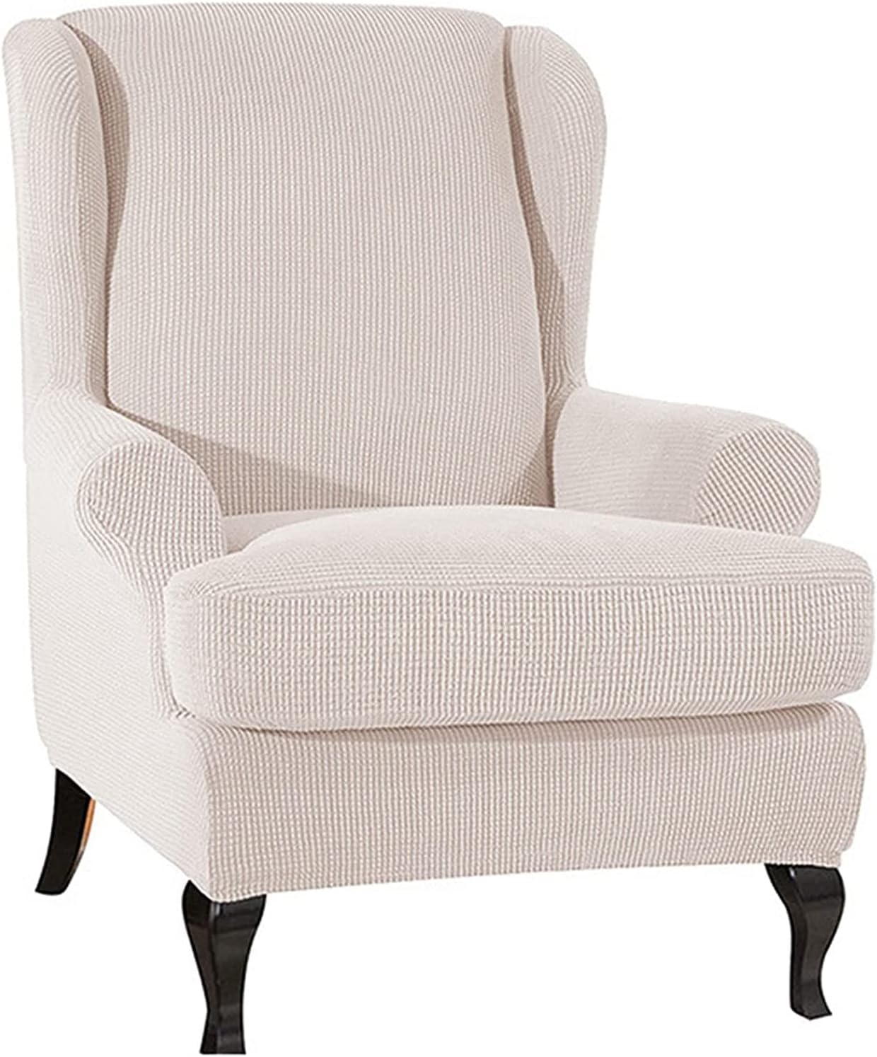 Konsilsa Stretch Wingback Chair Slipcover,Wingback Armchair Slipcovers 2 Piece Furnitur Removable for Furniture Protector (Color : I)