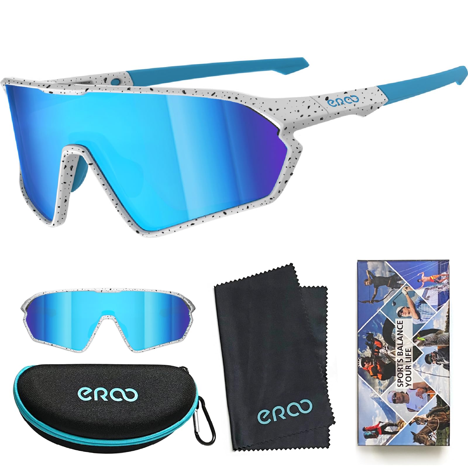 Occhiali da sole polarizzati per bambini, donne, ragazzi, ragazze 1206 ciclismo, softball, occhiali sportivi leggeri