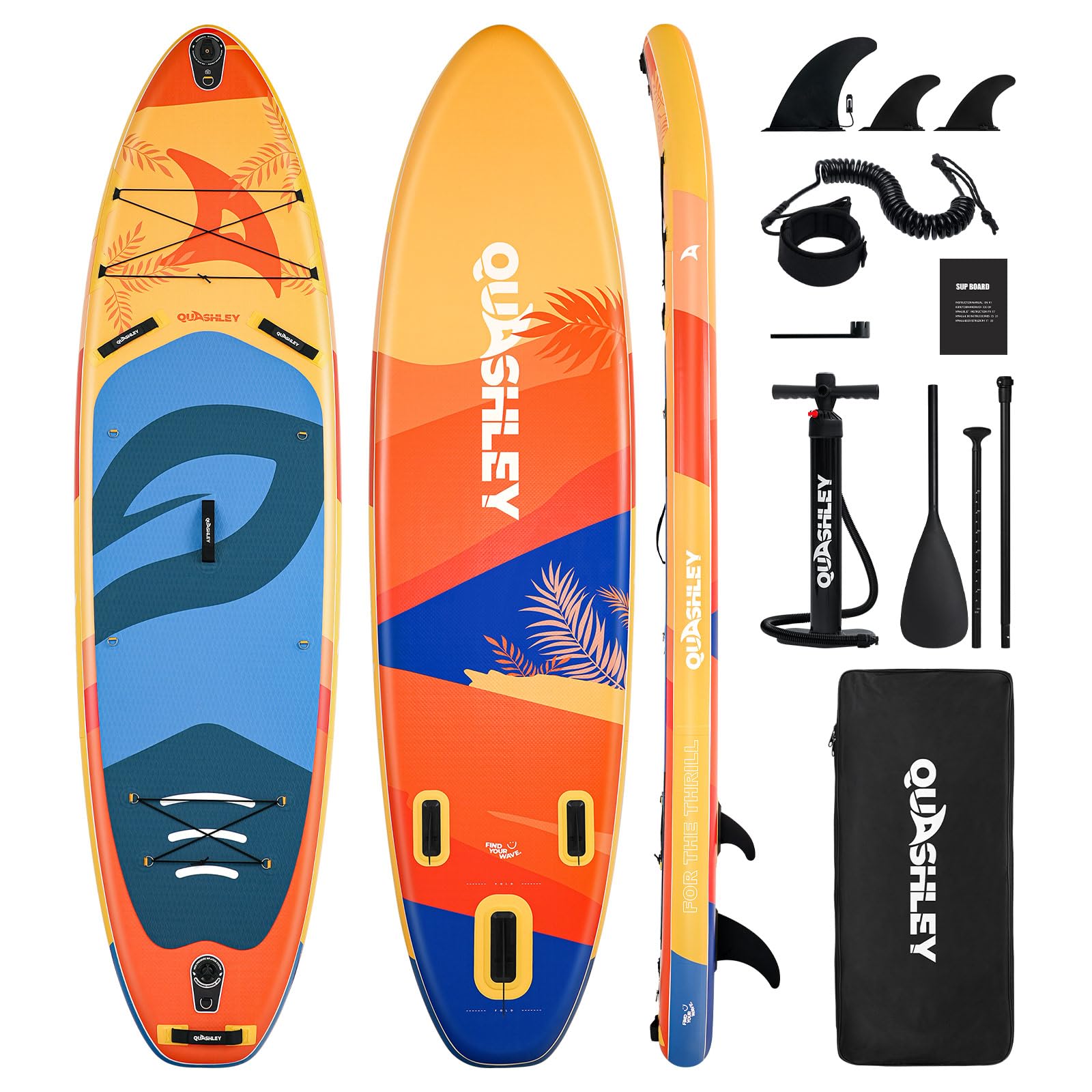 パドルボード2022NEWモデル SUP11.0Ft 二層構造  安全性アップ Amazon | Quashley 空気注入式パドルボード 11フィート 34インチ