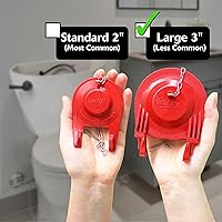 Vista 2 de Korky 3060BP - Aleta universal para inodoro que reemplaza la mayoría de las aletas grandes de 3 pulgadas, goma de larga duración, fácil de instalar