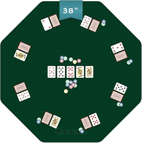 Miniatura 21 de Tapete de juego de mesa para mesas de 32 x 32 pulgadas, tapete Mahjong con bolsa de transporte, tapete de juego de neopreno, cubierta de mesa