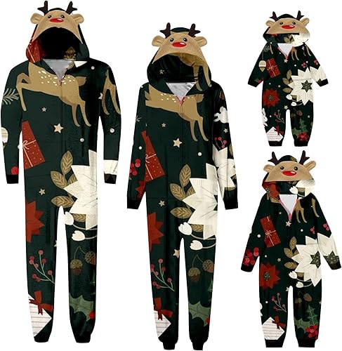 Pijamas de Navidad a juego para la familia, conjunto de pijamas de Navidad, lindos pijamas de alce, pantalones de pijama de árbol de Navidad