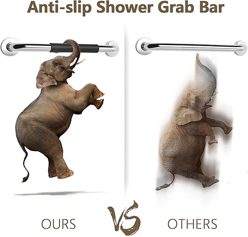 Miniatura 3 de Paquete de 2 barras de agarre antideslizantes para baño, barras de agarre antideslizantes de 12 pulgadas para duchas, barra de seguridad para baño y