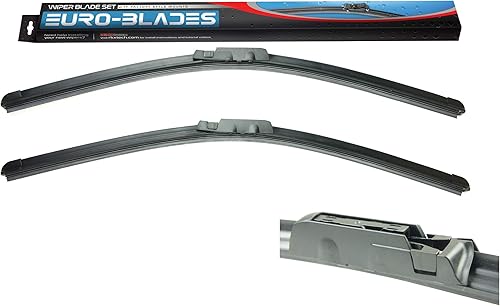 EURO-BLADES - Juego de limpiaparabrisas delantero compatible con Audi A6 C6 2 escobillas de limpiaparabrisas de fábrica 2005-2011