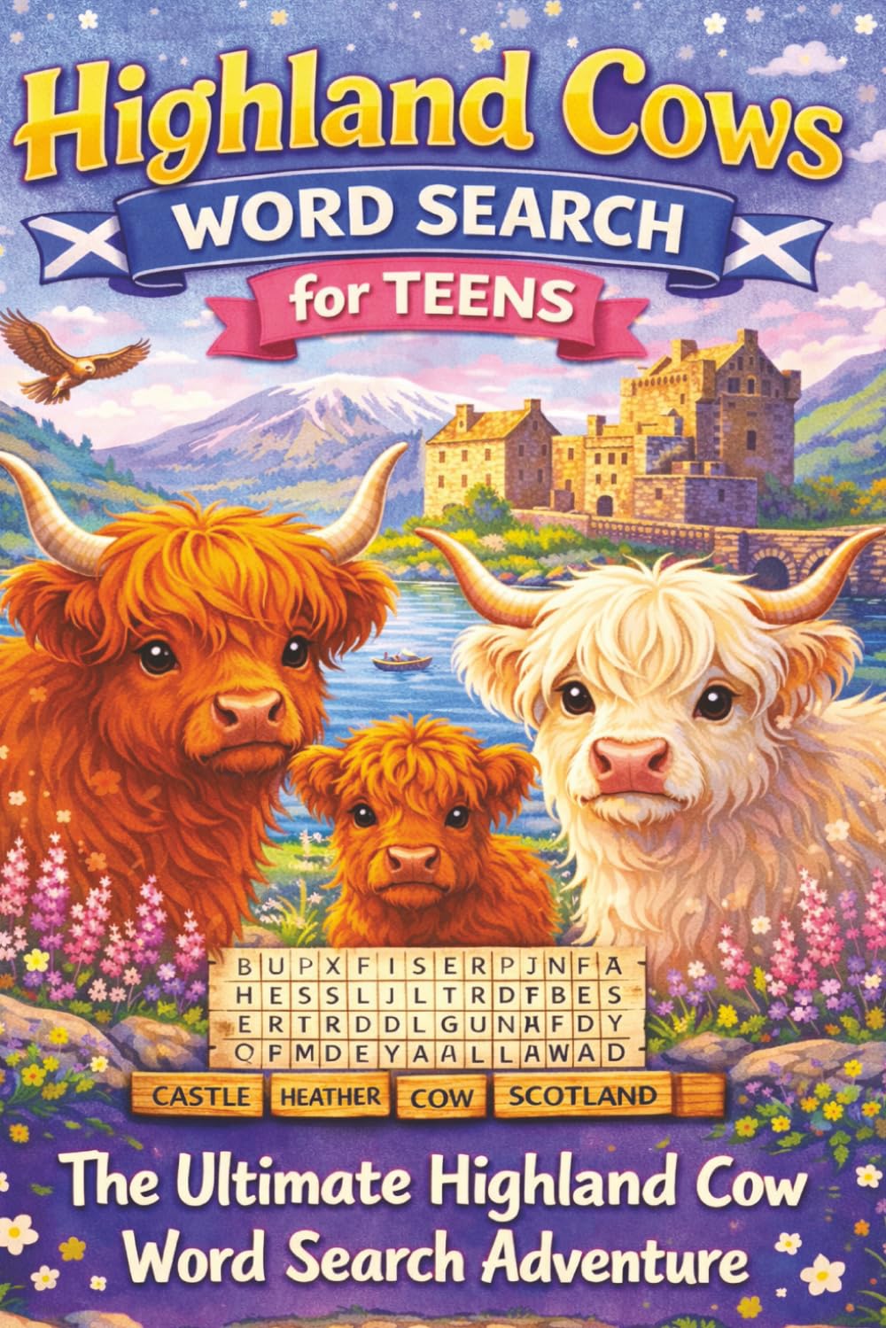 Highland Cows Word Search for Teens:: Chill Puzzles for Teens Who Love Animals, Scotland and Long‑haired Cows | Relax, Stress Relief, Anxiety ... | 6x9 inches | Word Scramble | Word Find