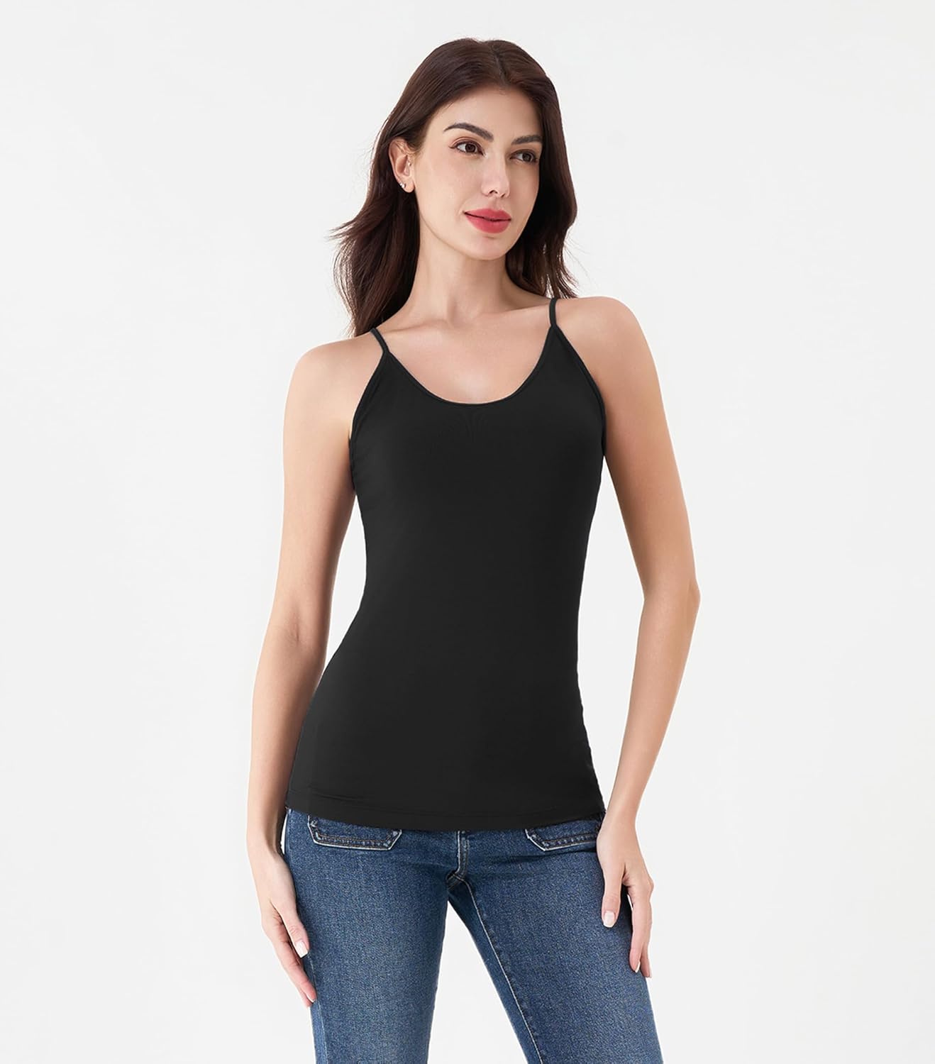 DAVID ARCHY Camisole Tops for Women Bamboo Rayon Soft Breathable Women's Undershirts 3 Pack Layering, Lounge, Sleepwear - Image 2