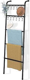 28 Vintage Bathroom Ideas Full of Timeless Charm 121 Simple Trending Blanket Ladder,5 Tier Metal Towel Rack with 12 Hooks, 79...