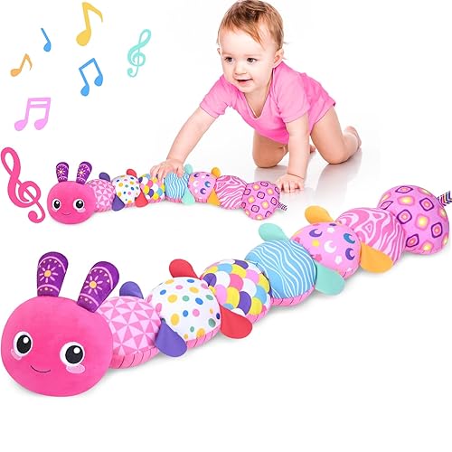 KMUYSL Juguetes para bebés de 0 a 6, 6 a 12 meses, juguete sensorial de peluche con música para bebés de 0, 1, 2, 3, 4, 5, 6 o más, juguete de