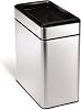 simplehuman CW1225 10L Slim Profile Open Office Business Commercial Bin, Lift-Off Lid, Inner Bucket, Fingerprint-proof, Brushed Stainless Steel, W 15.8 cm x H 33.1 cm x D 28.8 cm