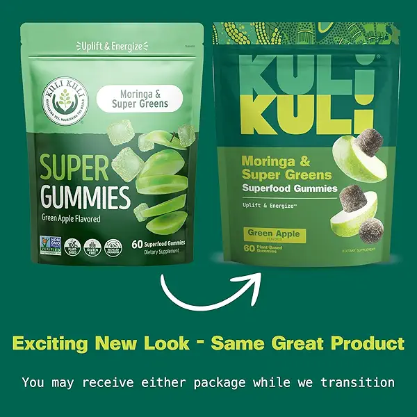 Kuli Kuli Super Energy Gummies - Energy Supplements with Moringa, Caffeine-Free Natural Energy Booster - 60 Non-GMO, Gluten-Free Moringa Gummies 3
