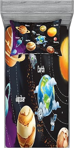 Miniatura 127 de Ambesonne Juego de sábanas bajeras y fundas de almohada, deliciosos tacos con verduras, cocina folclórica, ingredientes de recetas de comida Beige