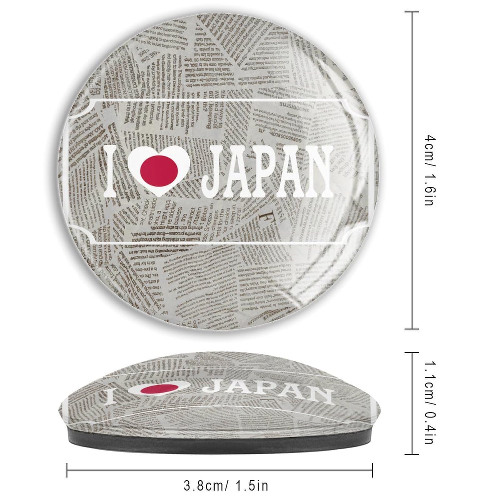Imanes de vidrio para refrigerador, imanes pequeños con la bandera de Japón, imanes fuertes para nevera, bandera patriótica, banderas nacionales, imanes decorativos lindos para oficina,