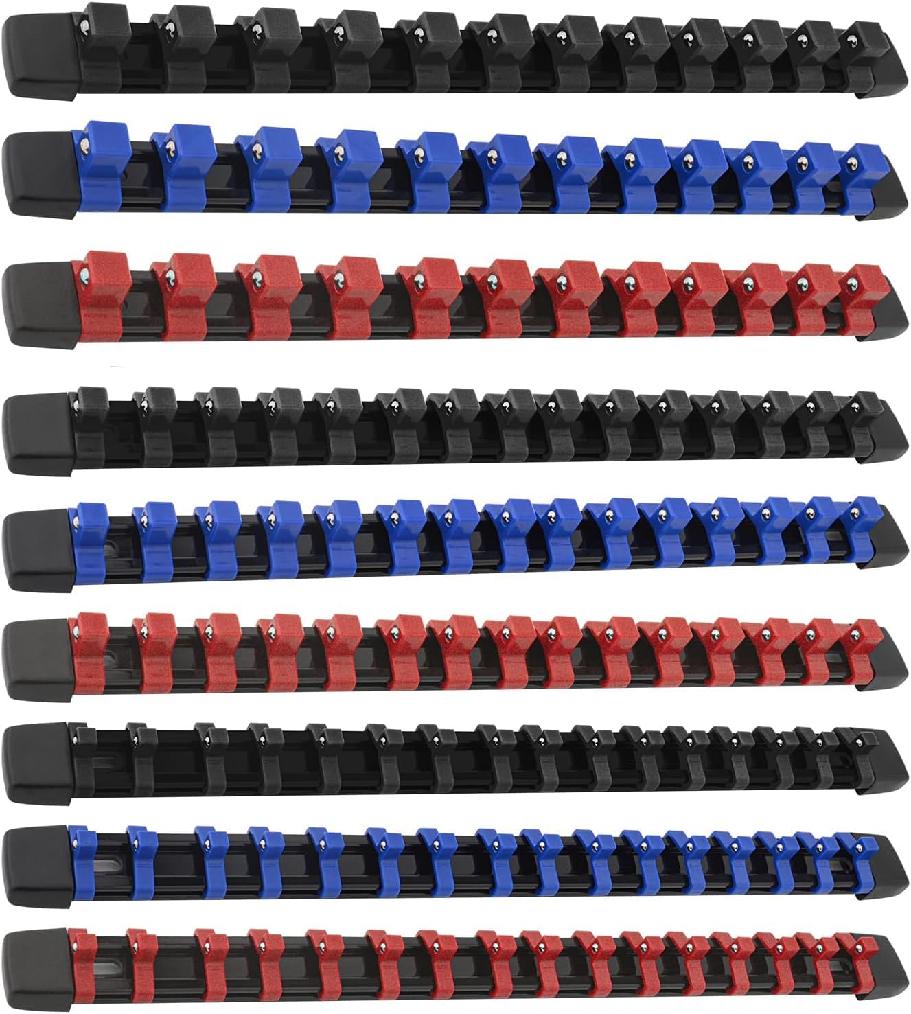 Gunpla ソケットホルダー 9PCS 差込角6.35mm(1/4") 差込角9.5mm(3/8") 差込角12.7mm(1/2") 129コマ ソケット収納