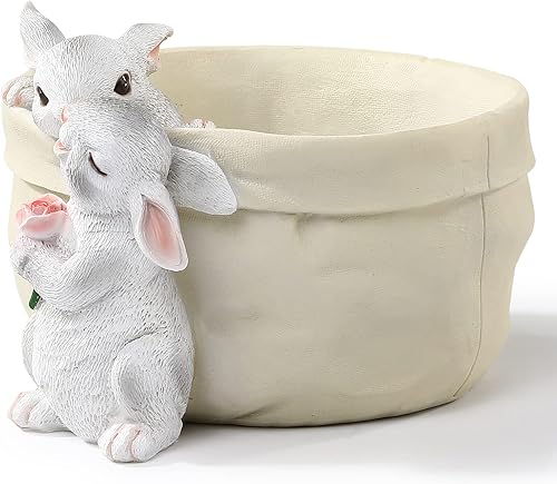 Miniatura 8 de Maceta de conejo para suculentas, macetas de jardín, maceta decorativa de conejo, macetas de dibujos animados en forma de animal, decoración