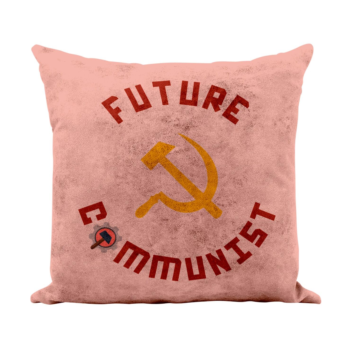 Coussin similicuir rose rigolo : le cadeau idéal de 40 x 40 cm pour vos amis