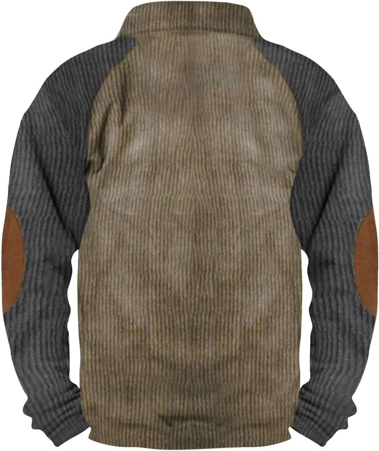 Western Sweatshirts for Men Aztec Retro Pullover Quarter Zip Sweatshirt Mens Stitching Color Fleece Sweatshirt - Image 6