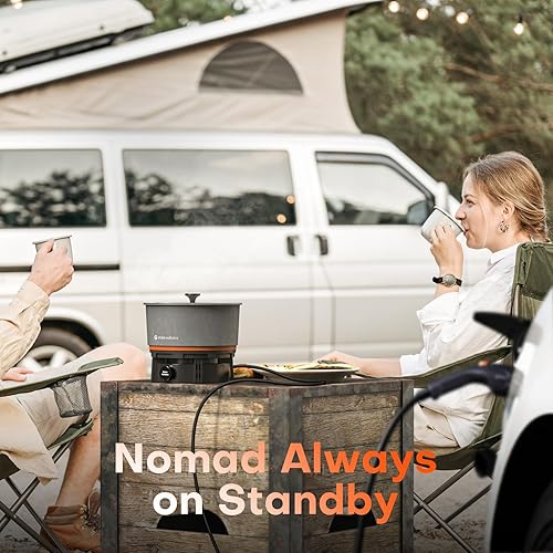 Miniatura 6 de Nomad Cooking System, Electric Camping Stove 200-1000W with Pan & Pot, 120V Portable Outdoor Cooking Gear Set, Windproof Cookware for RV, EV,