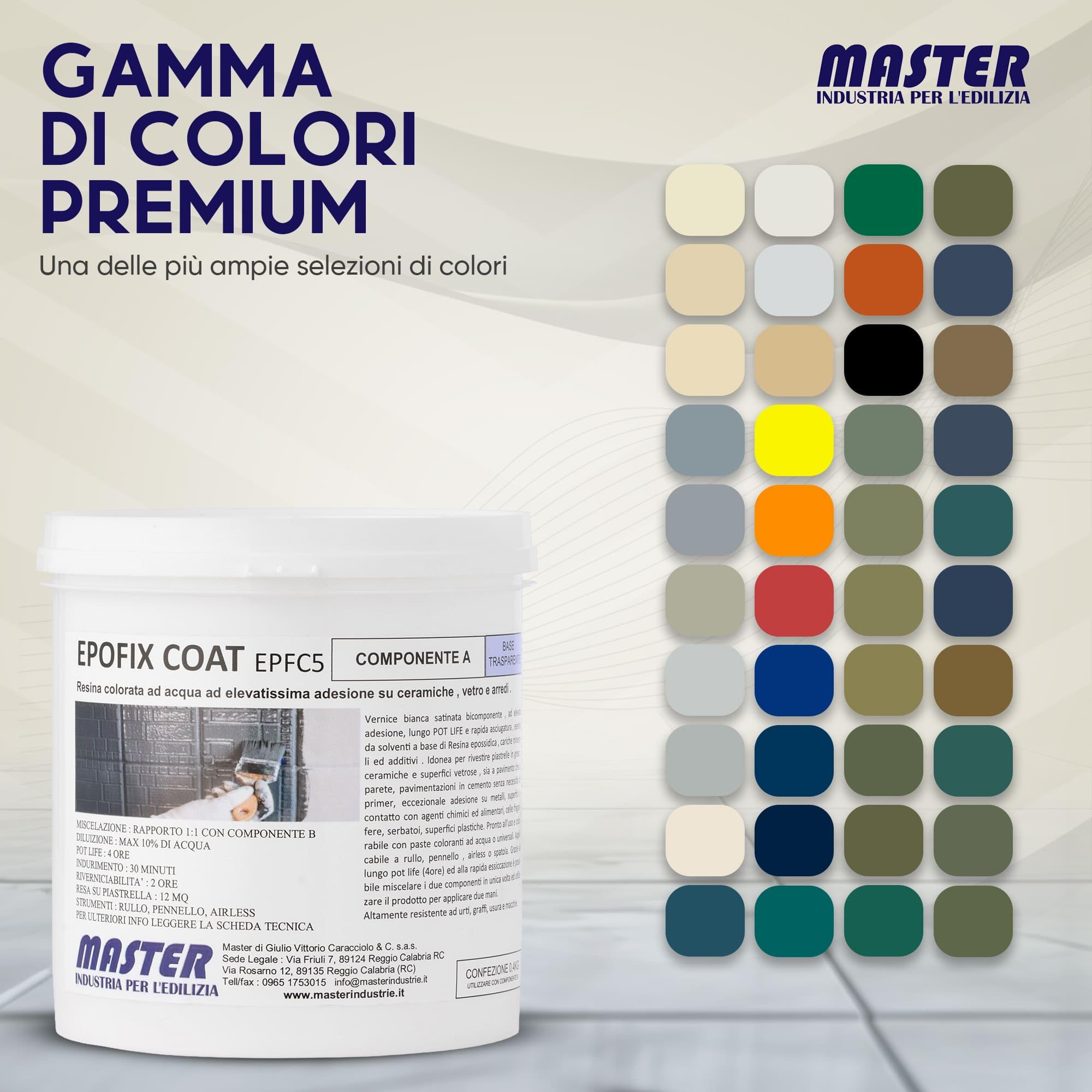 Résine époxy pour sols intérieurs et extérieurs | Peinture carrelage salle de bain cuisine ciment garage | Jusqu'à 12 m² par couche