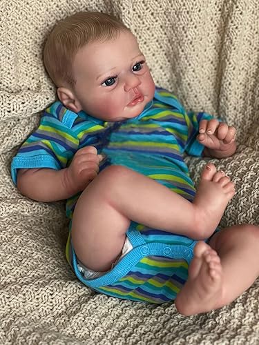 Pinky Reborn Baby Dolls.18 Inch Realistic Newborn Baby Doll Lifelike Baby Doll with Clothes and Toy Accessories