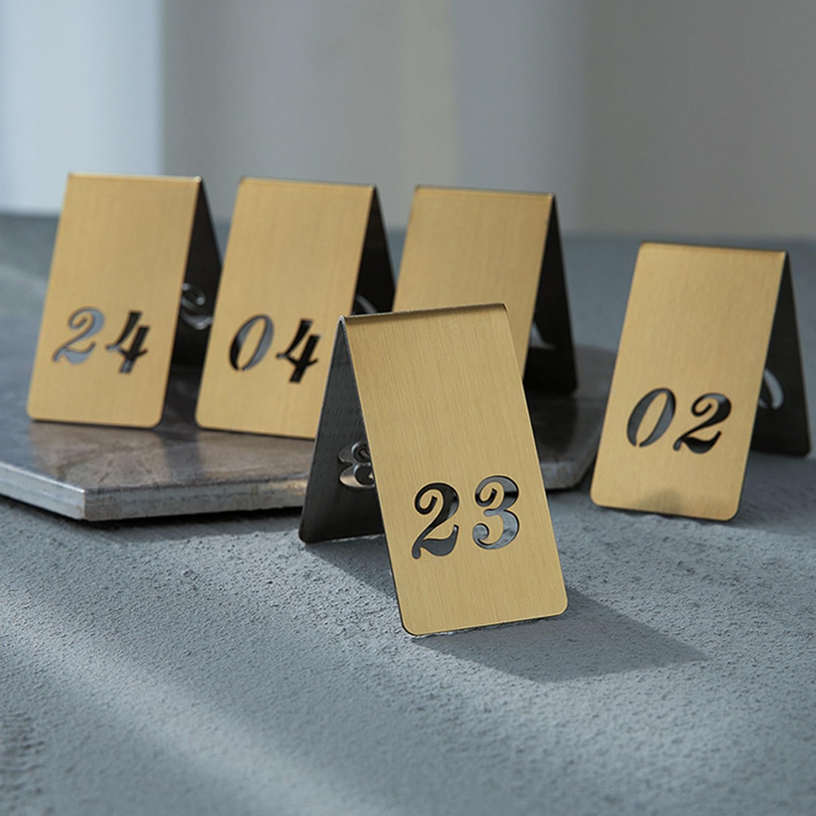 Set De 10 Números De Mesa - Apilable - Signos De Números De Mesa Marcadores De Números De Evidencia Juego De Detectives para Recepción De Boda, Restaurante, Fiesta, Cafeterías,(1-100)