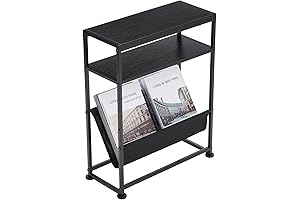 Slim Side Table with Magazine Holder: Perfect for Narrow Spaces