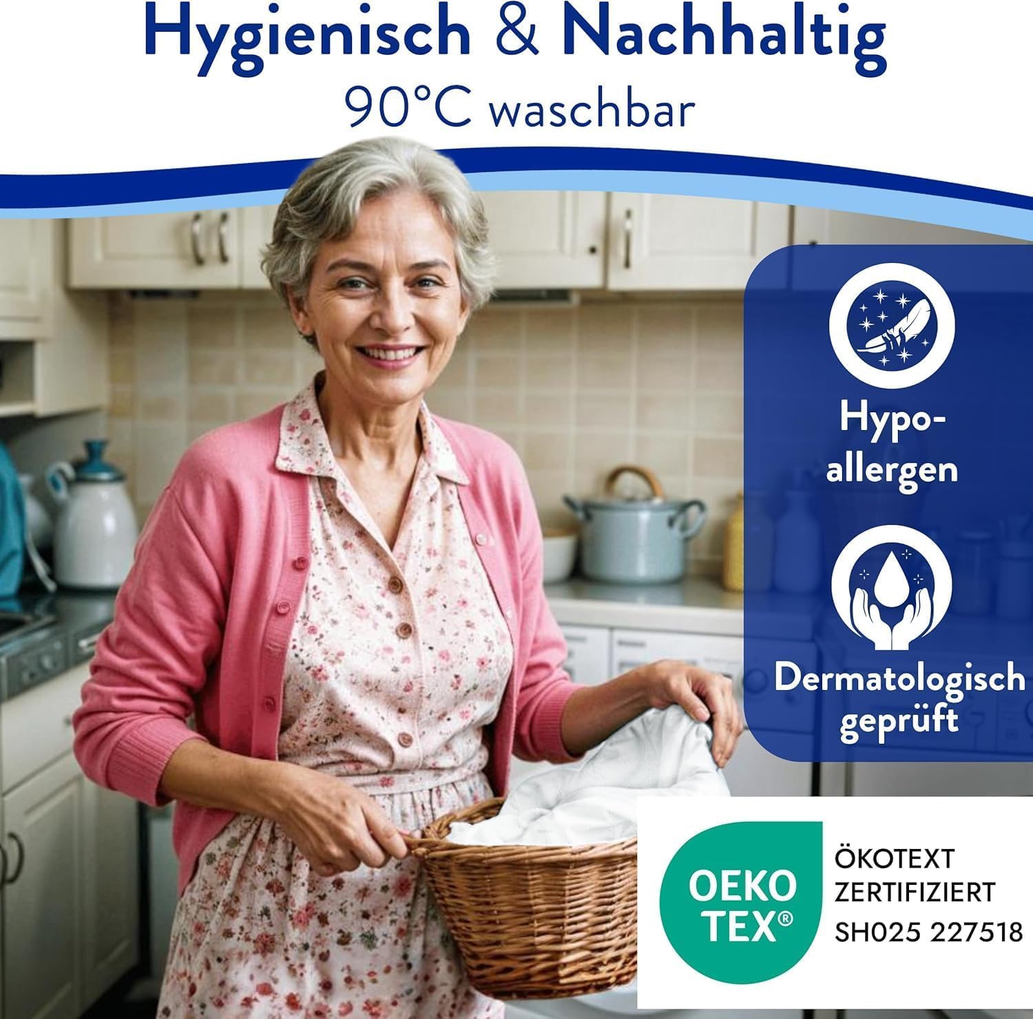 Harmony Care® Inkontinenzunterlage waschbar 90x160 cm [mit Anti-Rutsch-Noppen] - 2X rutschfeste Inkontinenzauflage - atmungsaktive Inkontinenz Bettunterlage