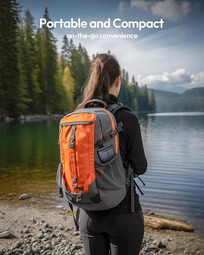 Miniatura 6 de Hiluckey Cargador solar 27000mAh Banco de energía USB C Cargador solar portátil con 3 puertos USB 5V3A carga rápida Paquete de batería externa para