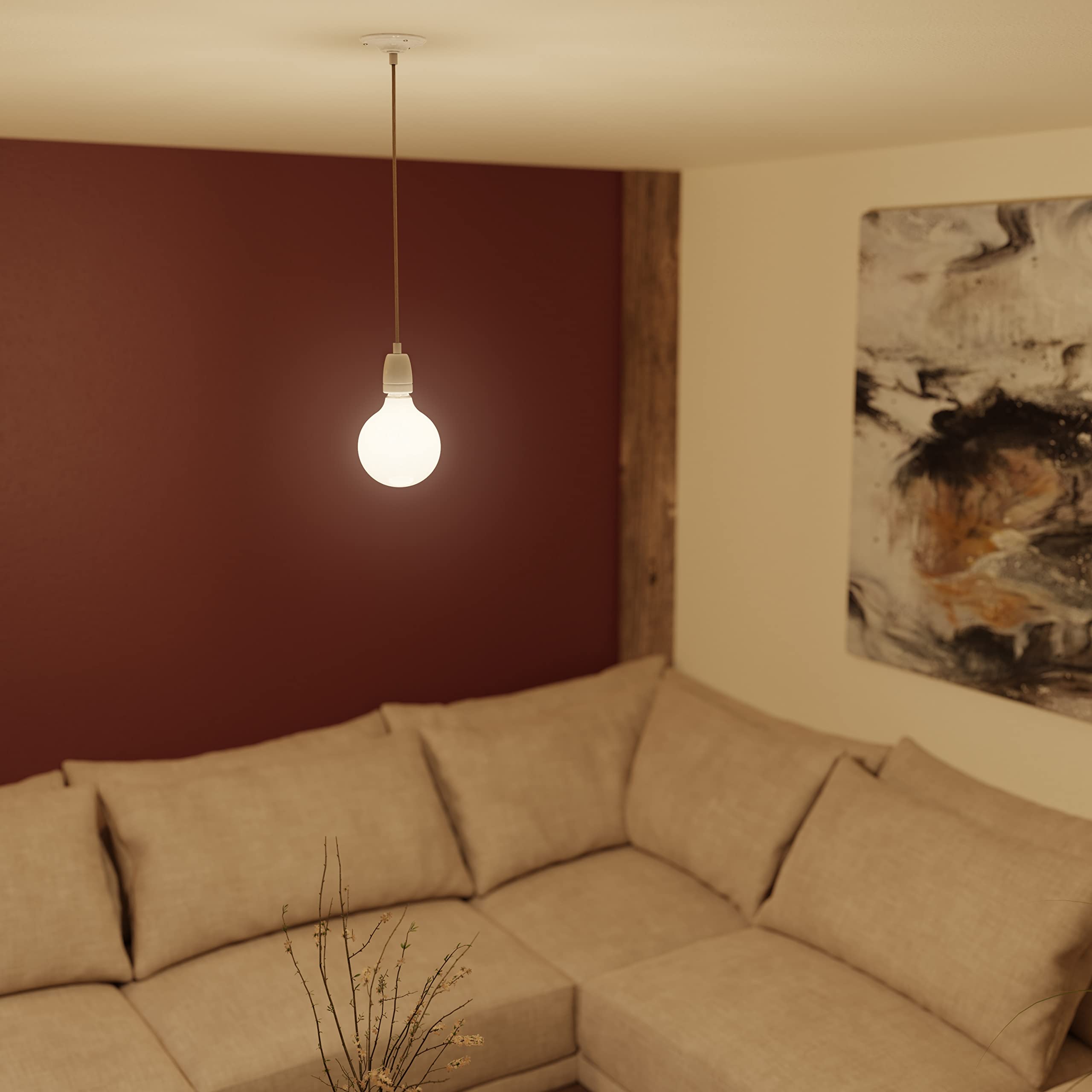 ledscom.de 4x Baldachin, Porzellan, weiß, 105mm Ø