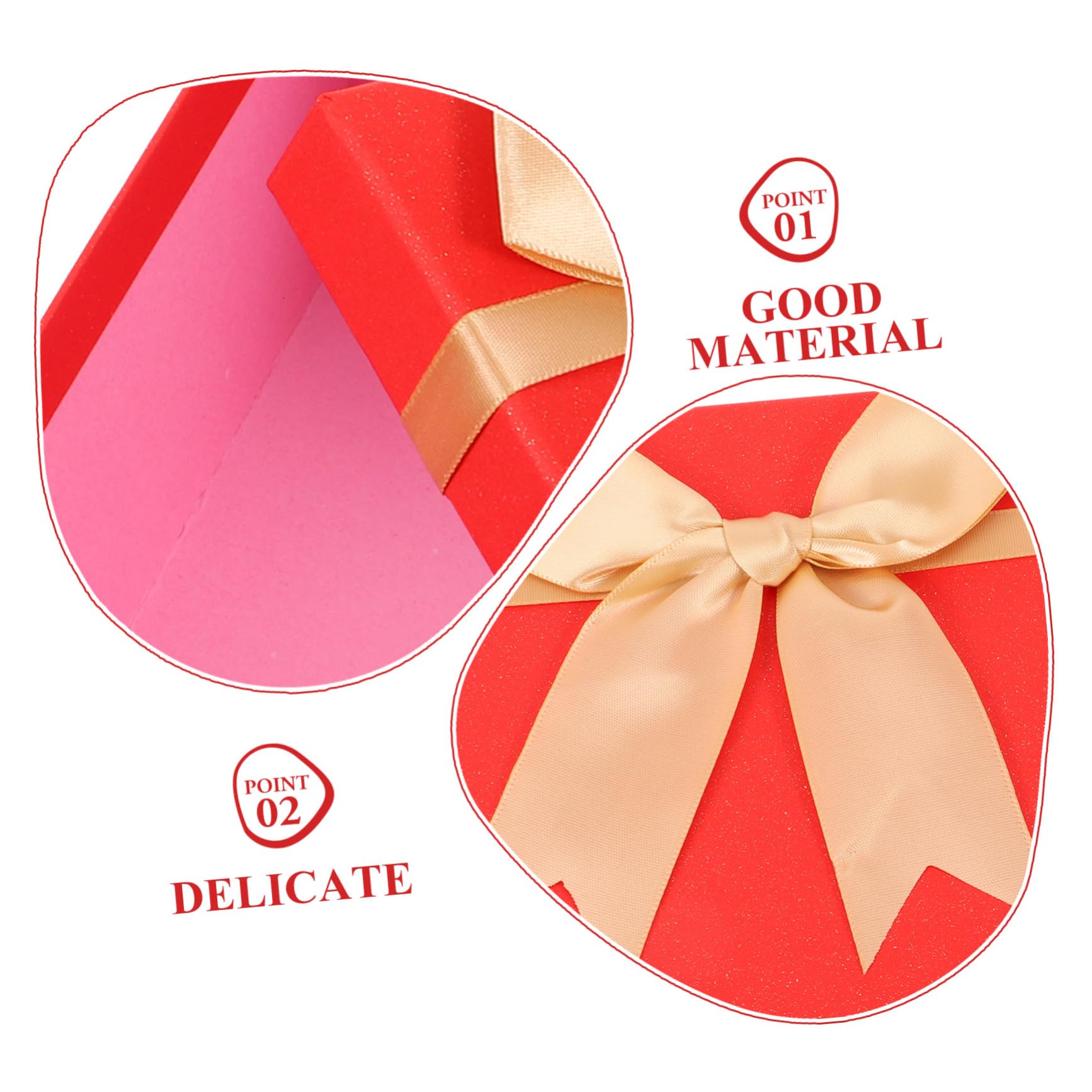 Healvian 5 Stück Geschenkkarton Rot Dekorative Verpackungsbox für Hochzeiten Partys und Besondere Anlässe Langlebig mit Schönem Schleifen Design für Gastgeschenke und Überraschungen